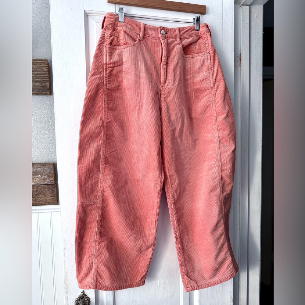 NWT Anthropologie Stylish peach/Salmon  Corduroy Pants